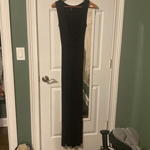forever 21 black maxi dress small/tight
